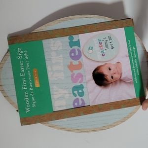 Baby Wooden decor first Easter sign